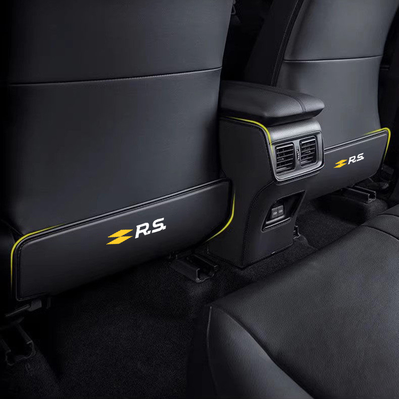 Protector de respaldo de asiento de coche, alfombrilla antipolvo y antipatadas para Renault RS Line Captur Duster Megane Clio Logan Laguna Koleos Arkana