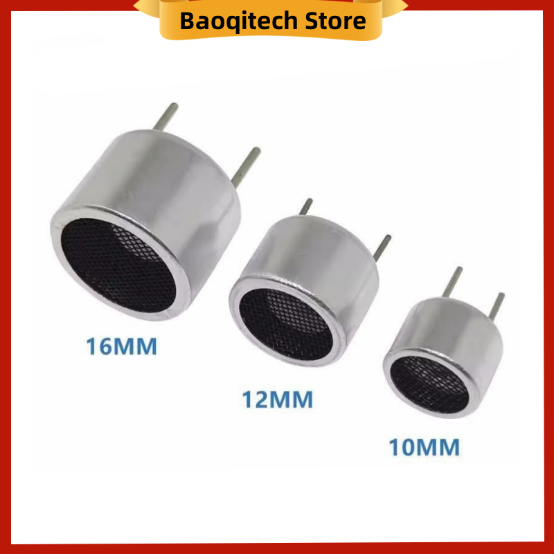 10 peças 40khz 16mm 12mm 10mm sensor ultrassônico preto 40khz receptor transmissor r e t TCT40-16T/r revestimento de metal preto