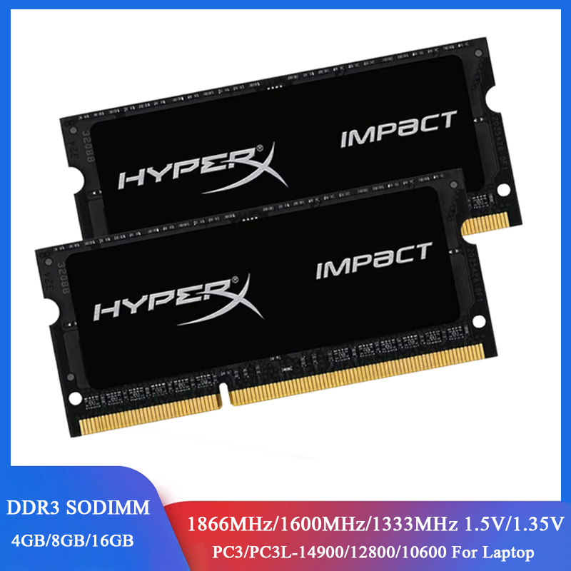 Memória ram ddr3l ddr3 4gb 8gb 16gb 1600 1333 1866mhz memória sodimm PC3-12800 14900 10600 laptop 1.35v 1.5v 204 pinos ram notebook