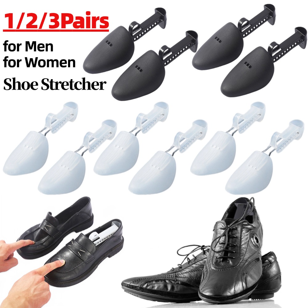 1/2/3 paia di plastica regolabile barella per scarpe Casual scarpe sportive albero Shaper Rack per uomo donna stivali in pelle supporto espansore