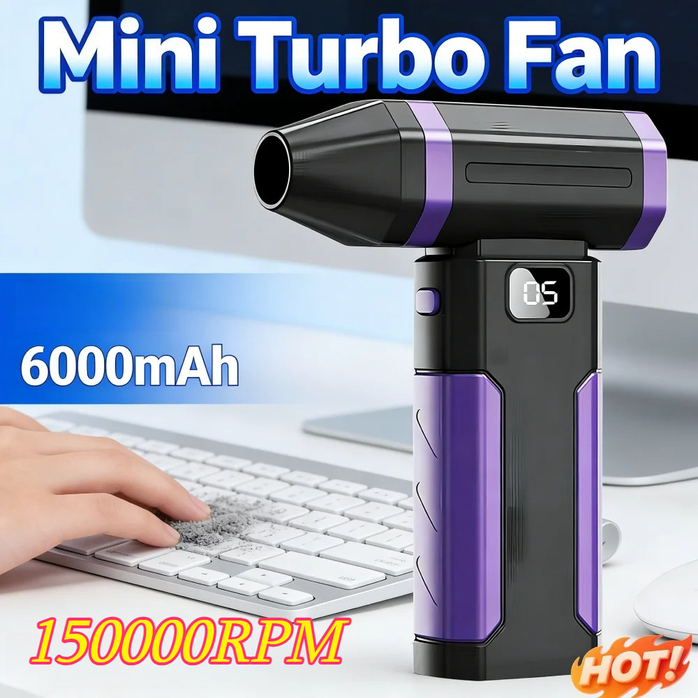 150000RPMターボファンジェットファン6000mAhブラシレスモーターハンドヘルド除雪機ダクト強風ポータブルType-C X8ターボエアブロワー