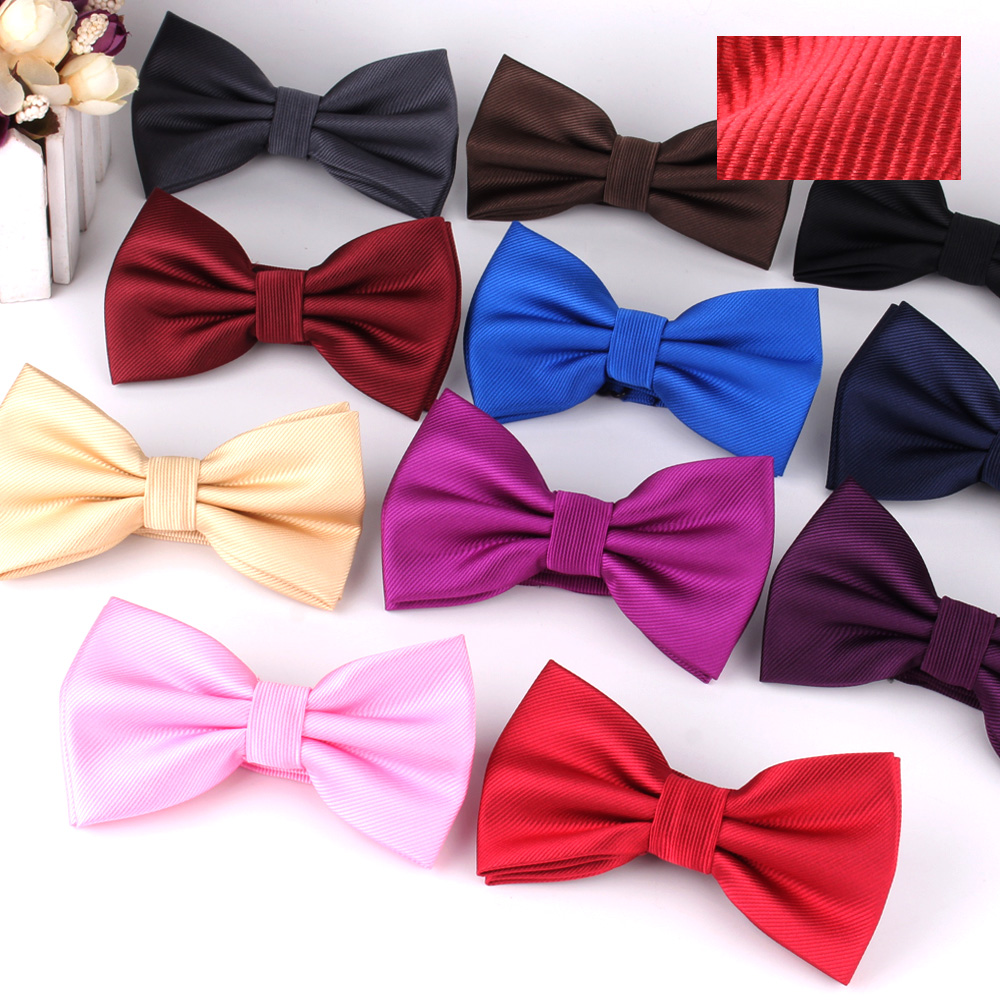 Gravata borboleta sólida moda gravata borboleta para homens mulheres laço adulto preto vermelho laços cravats cor lisa padrinhos laços bons presentes