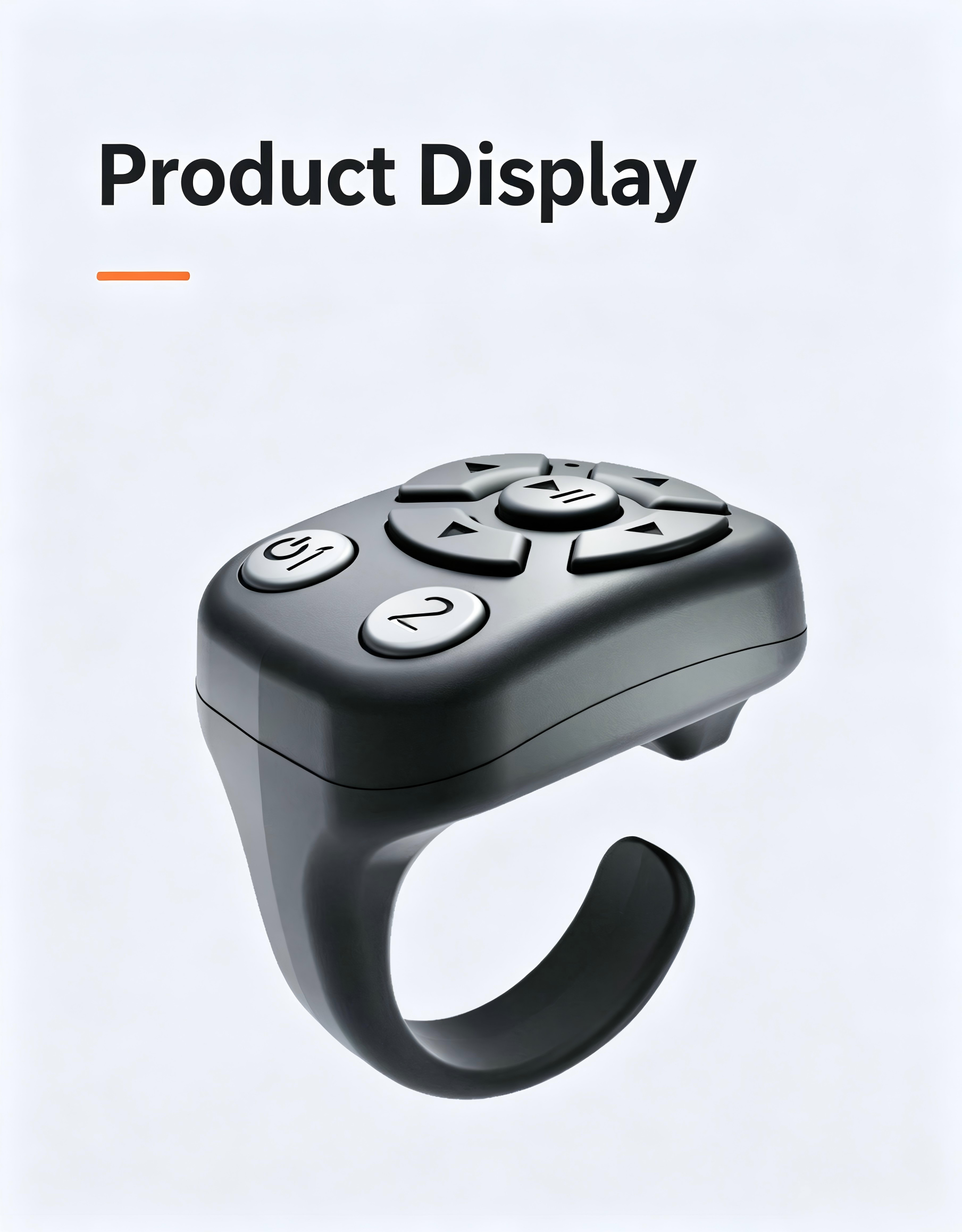 Pierścień Bluetooth do przewijania, bezprzewodowy pilot zdalnego sterowania, przewracacz stron do krótkich filmów, kontroler migawki aparatu, uniwersalny do telefonów komórkowych i tabletów.
