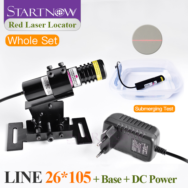 Conjunto à prova d'água 26*105 660nm 200mw 5V para máquina de corte de pedra localizador de módulo de feixe laser focalizável posicionamento de linha laser vermelha