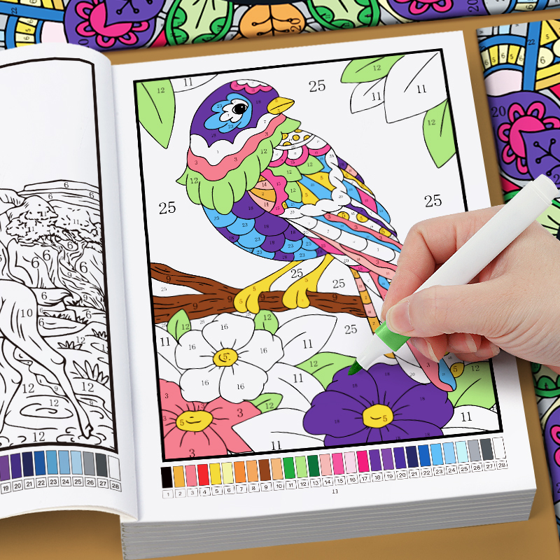 Adult Digital Coloring Book: Relaxation and Focus Patterns, Natural Scenery, Garden Scenes, Floral Themes Coloring Book, Helps You Relax Your Body and Mind, Relieve Stress, and Unleash Your Creativity, Features 32 Pages of High-Quality Large Print, Design