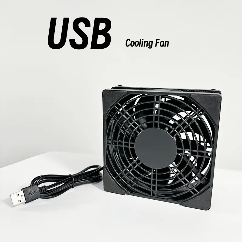 120x120x25mm 5V USB boîtier de refroidissement ventilateur pour récepteur DVR Xbox TV Box routeur