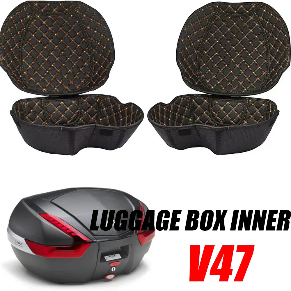 For V47 Motorcycle Rear Trunk Case Liner Luggage Box Inner Rear Tail Seat Case Bag Lining Pad Accessories