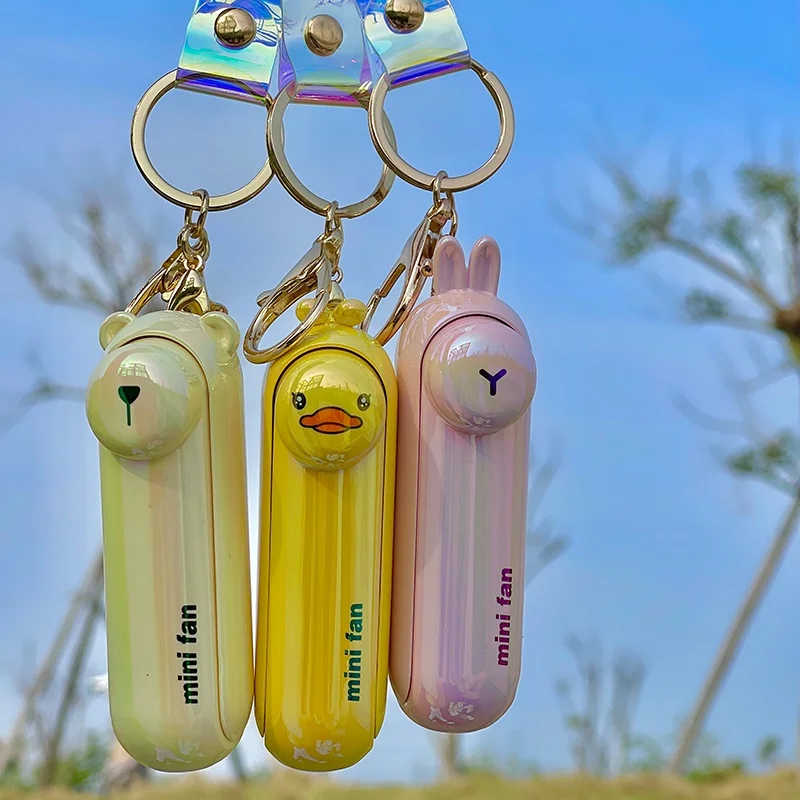 ขายส่งน่ารัก Mini พัดลม Kipas แบบพกพาพับข้างเตียงสํานักงาน USB ชาร์จแบตเตอรี่โต๊ะ Cooling