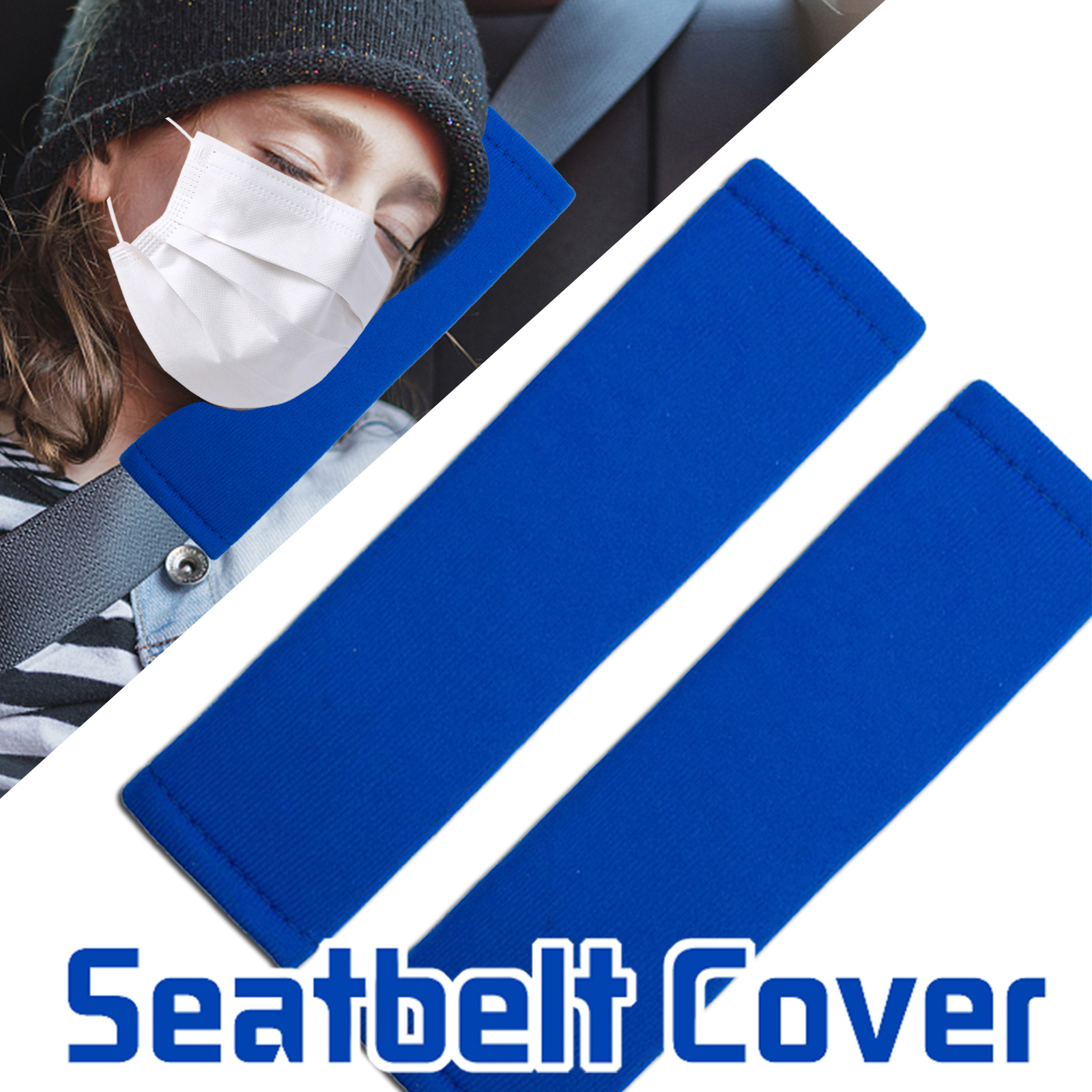 Blu universale seggiolino auto tracolla Pad fodera per cuscino protezione per cintura auto copertura per cintura di sicurezza adulti bambini accessori per auto interni