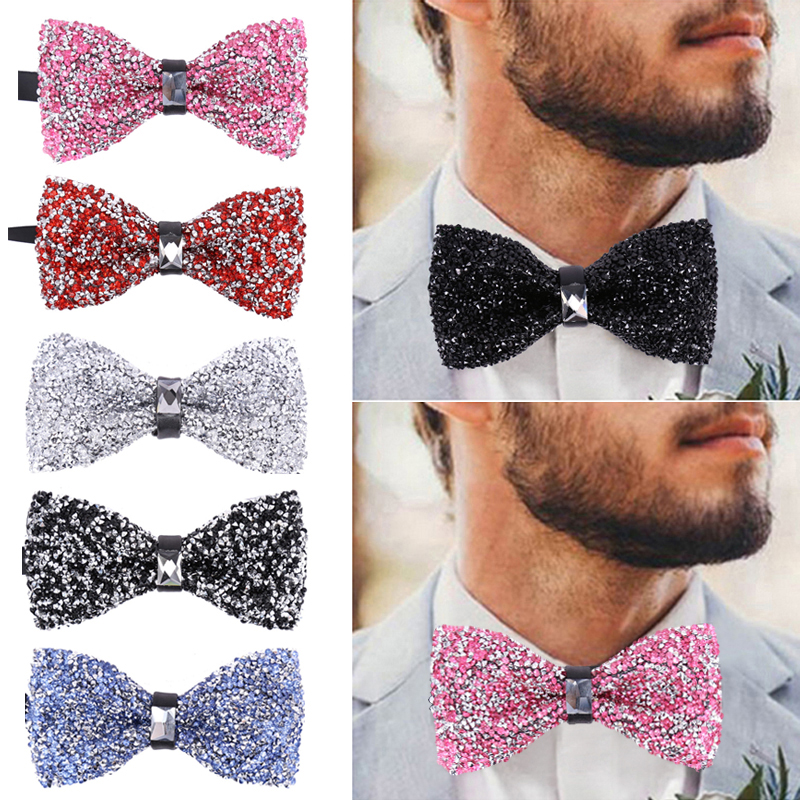Diamant Luxe Mannen Bowtie Vlinder Banket Bruiloft Shining Crystal Bowtie Mannen Vrouwen Jurk Business Party Strik Stropdas
