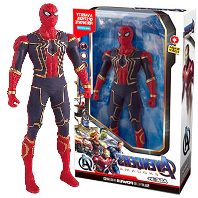 17ซม.Marvel Spidermanรุ่นอะนิเมะAction Figures Spider-Man Captainironman Luminousของเล่นเด็กตกแต่งตุ๊กตาของขวัญ