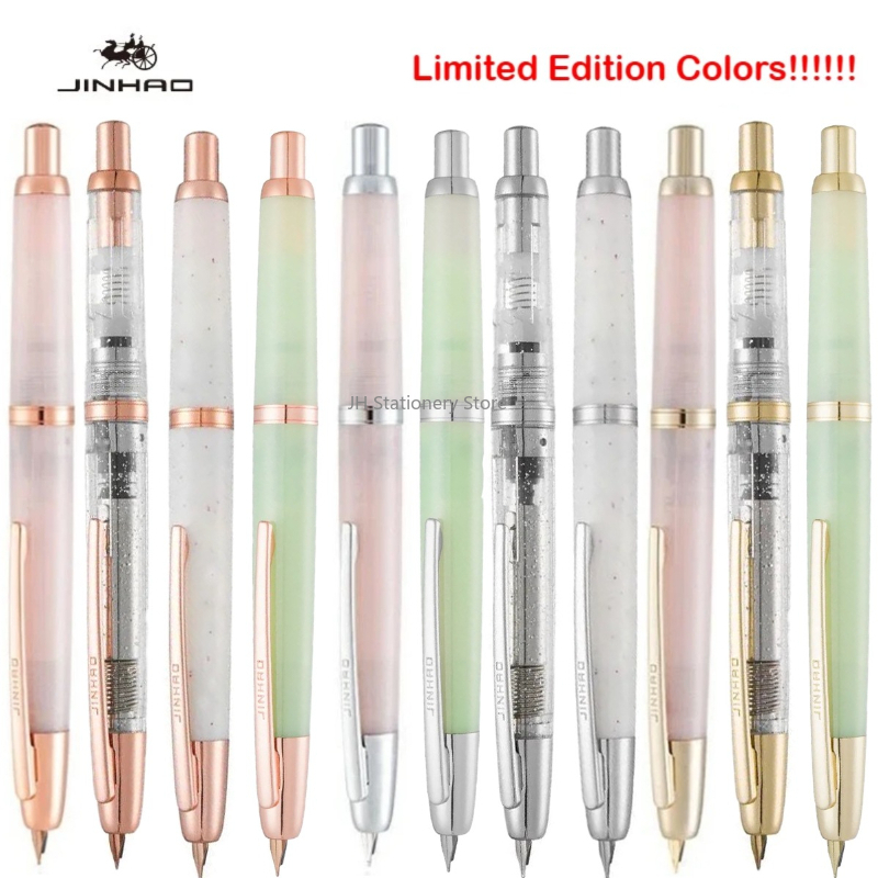JINHAO 20, перьевая ручка, выдвижное перо EF/F, пластиковое с зажимом, школьные принадлежности PK 10 A1, канцелярские принадлежности, конвертер чернил для письма