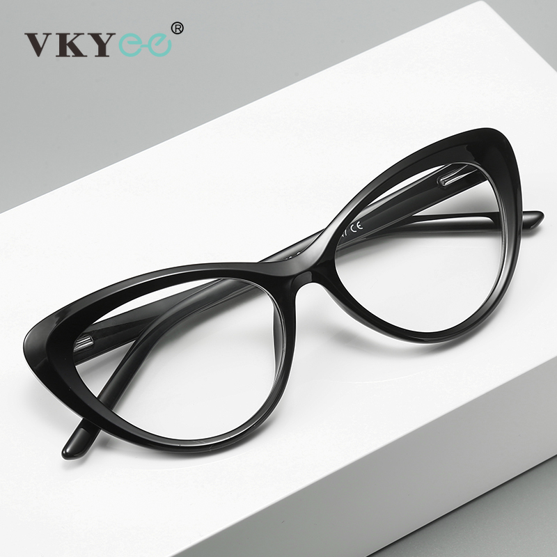 VICKY moda ojo de gato mujeres gafas de lectura monturas para bloqueo de luz azul gafas ópticas graduadas PFD2020