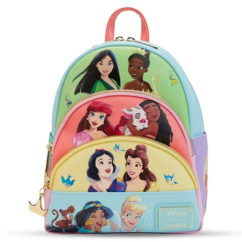 Cartoon Prinses Karakter Collage Collectie Mini Rugzak Assepoester Lenticulaire Prinses Mini Rugzak