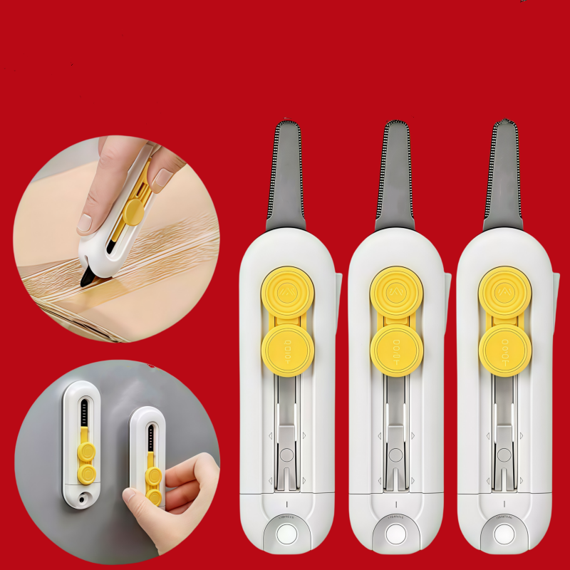 Magnetic Courier Opening Knife Multifunctional Portable Courier Unboxing Knives Retractable Self-locking Rebound Art Knife Tool