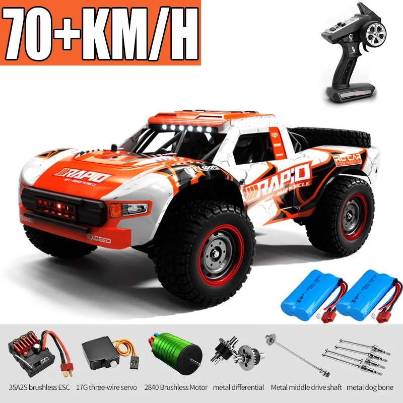 JJRC Q130 1:16 70KM/H 4WD RC Car z lekkim silnikiem bezszczotkowym Samochody zdalnie sterowane Szybki drift Monster Truck Dorośli Dzieci Zabawki