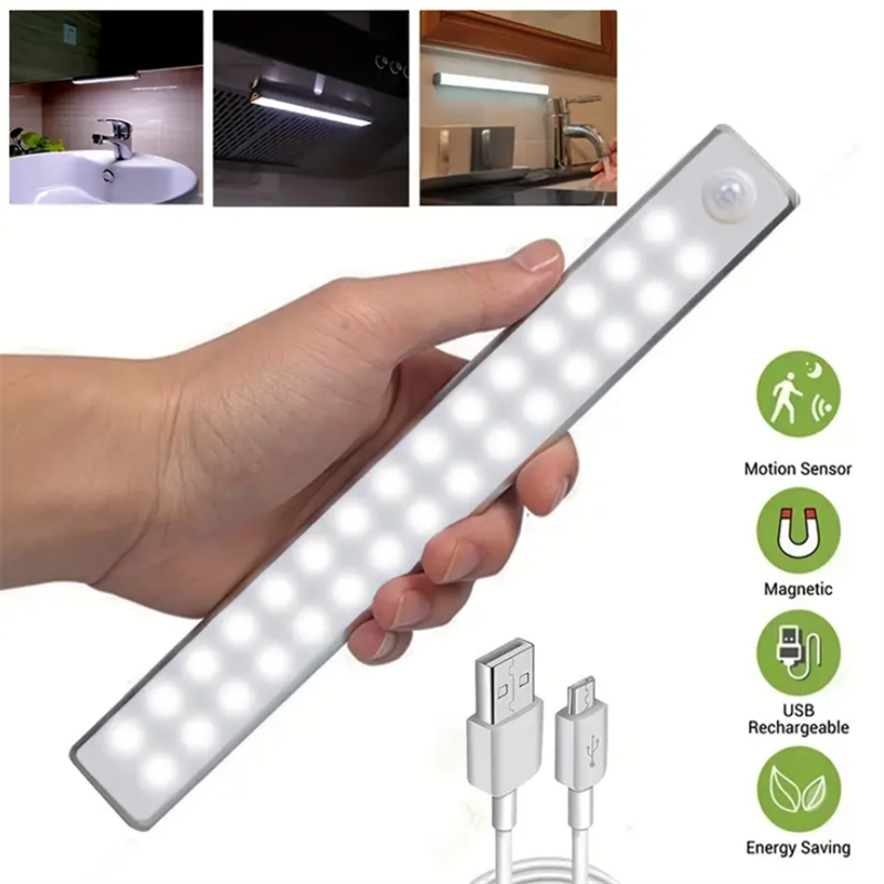 1ชิ้นแผ่นบางเฉียบสำหรับมนุษย์ชาร์จไฟ USB อัจฉริยะตู้โชว์ริ้วสายไฟไฟหรี่แสงได้สำหรับตู้เสื้อผ้าห้องครัว