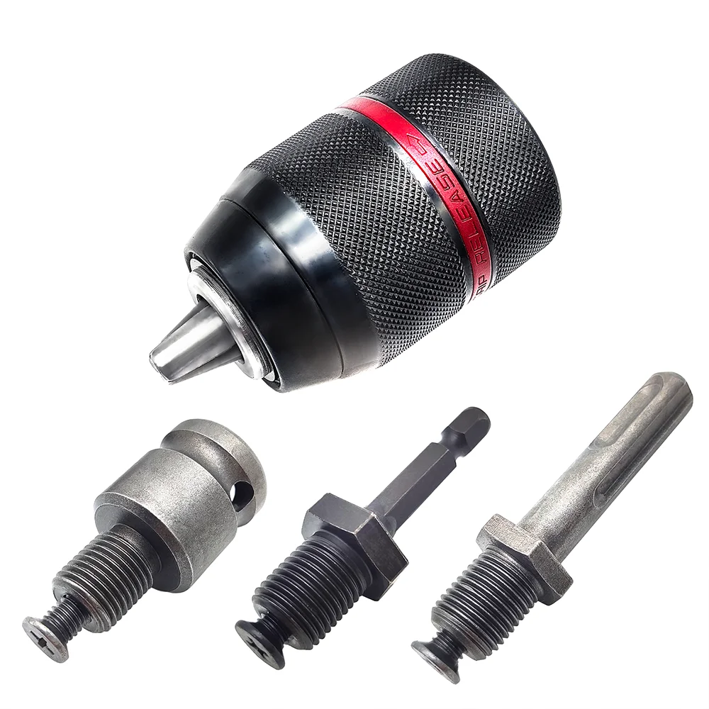 Portabrocas sin llave de Metal resistente, 1/2-20UNF, 13mm, vástago hexagonal/SDS/enchufe, adaptador hembra cuadrado, herramienta de Hardware profesional