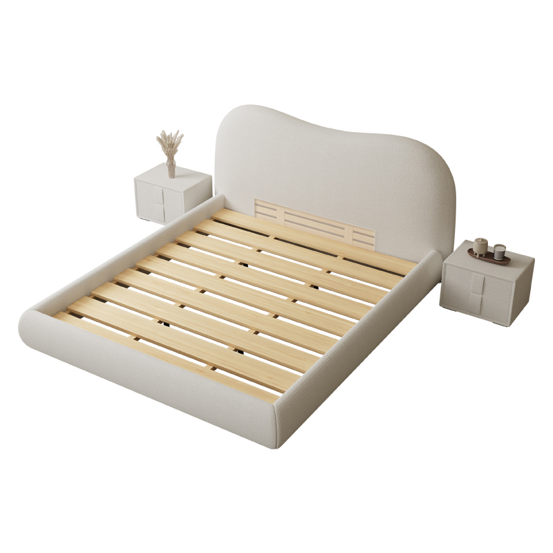 #   Modern luxe zacht kingsize/queensize bed met grenen houten frame, slaapkameropbergruimte, high-end design