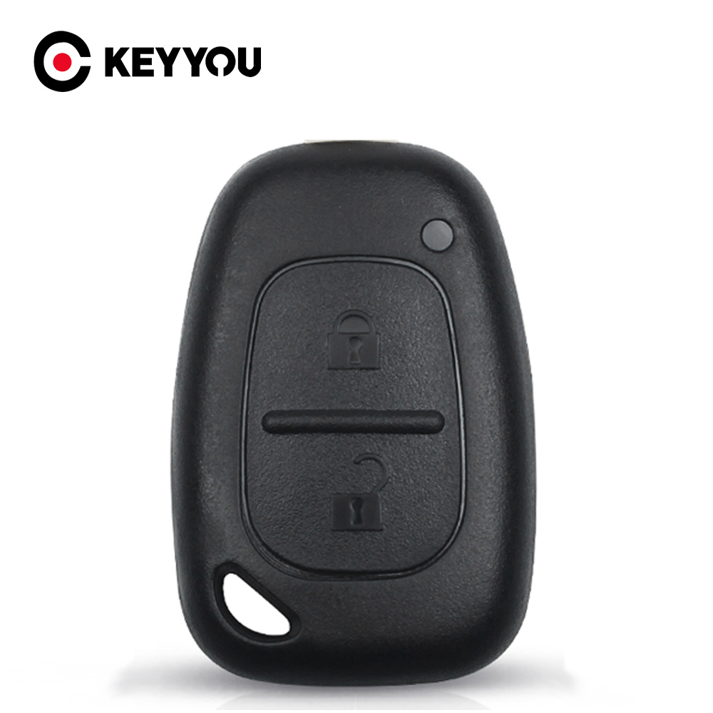 KEYYOU 2 Buttons No Blade Remote Car Key Shell Fob Case For Vauxhall Opel Vivaro For Renault Movano Trafic Renault Kangoo