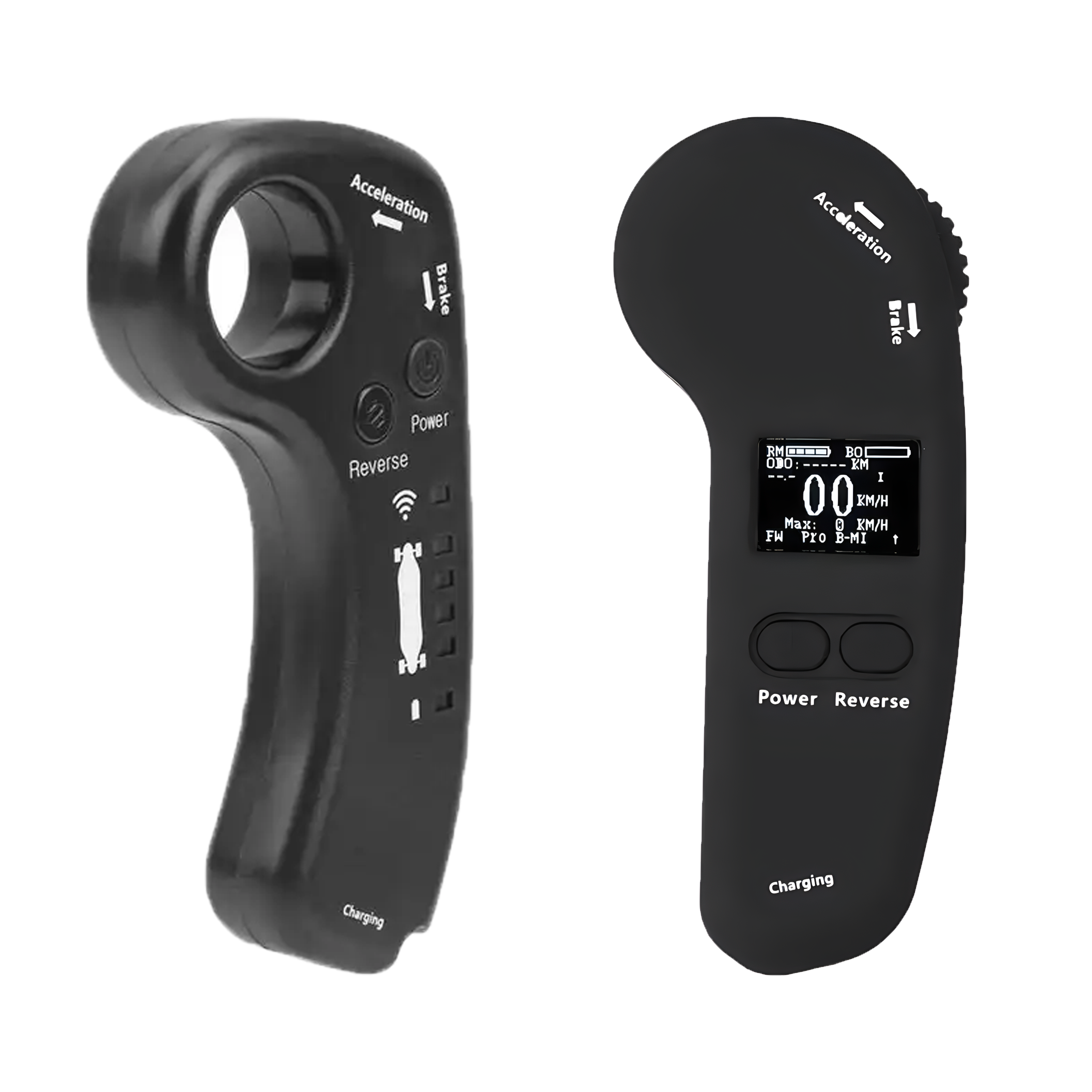Novo controlador de unidade dupla luz indicadora/esc elétrico sem fio display led controle remoto com skate cruzeiro único