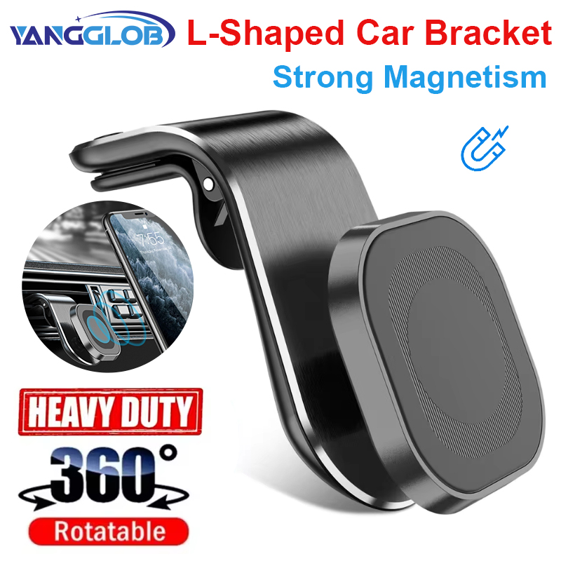 Magnetyczny uchwyt samochodowy na telefon do kratki wentylacyjnej 360 °   Obrotowy uchwyt samochodowy na telefon z GPS, uniwersalny uchwyt na smartfon do każdego modelu telefonu