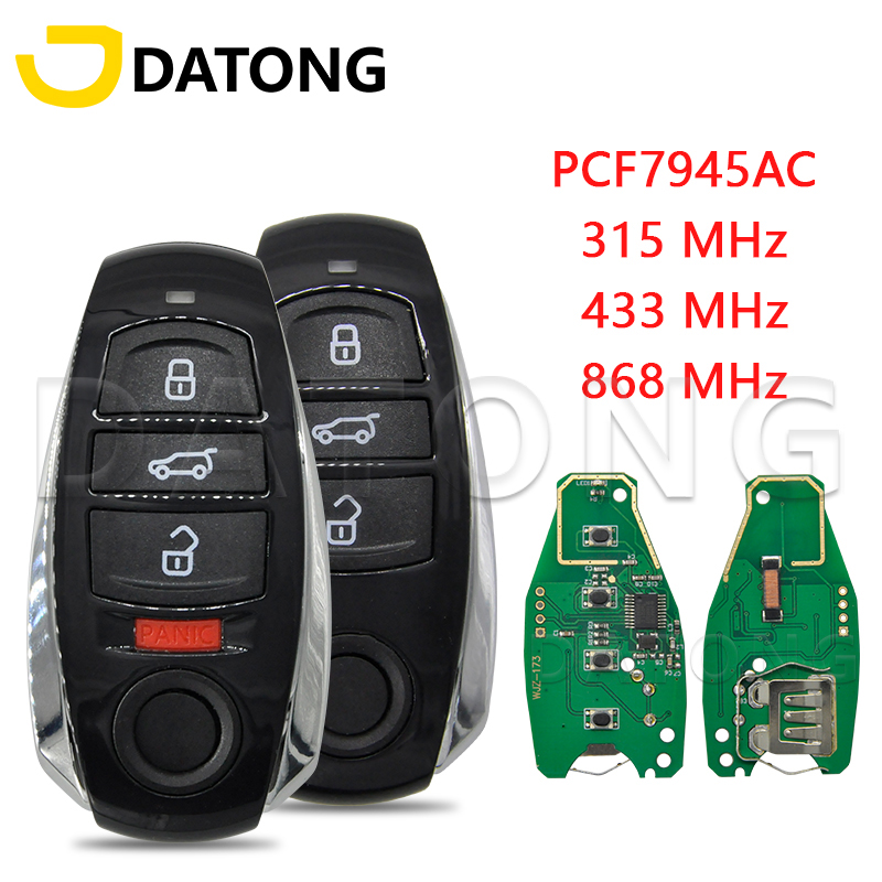 Datong World Car Remote Key For VW Volkswagen Touareg 315 Mhz Audi 5 Series Chip 3 Button Auto Smart Remote Control Blank Key