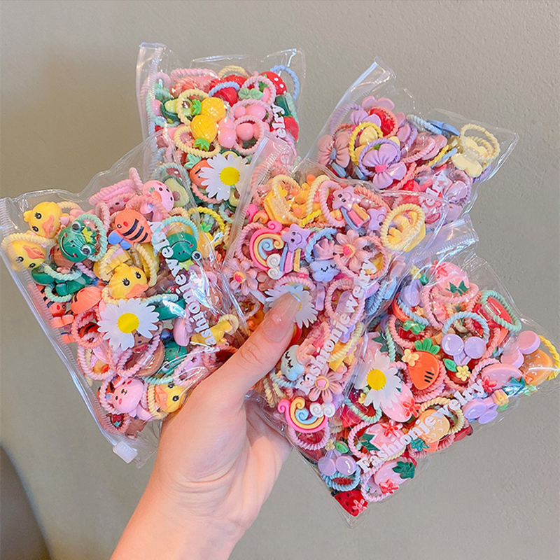 10/20 unids/set nuevas diademas bonitas de dibujos animados para niñas bandas elásticas para el cabello accesorios para el cabello para niños Scrunchies adornos para la cabeza regalo
