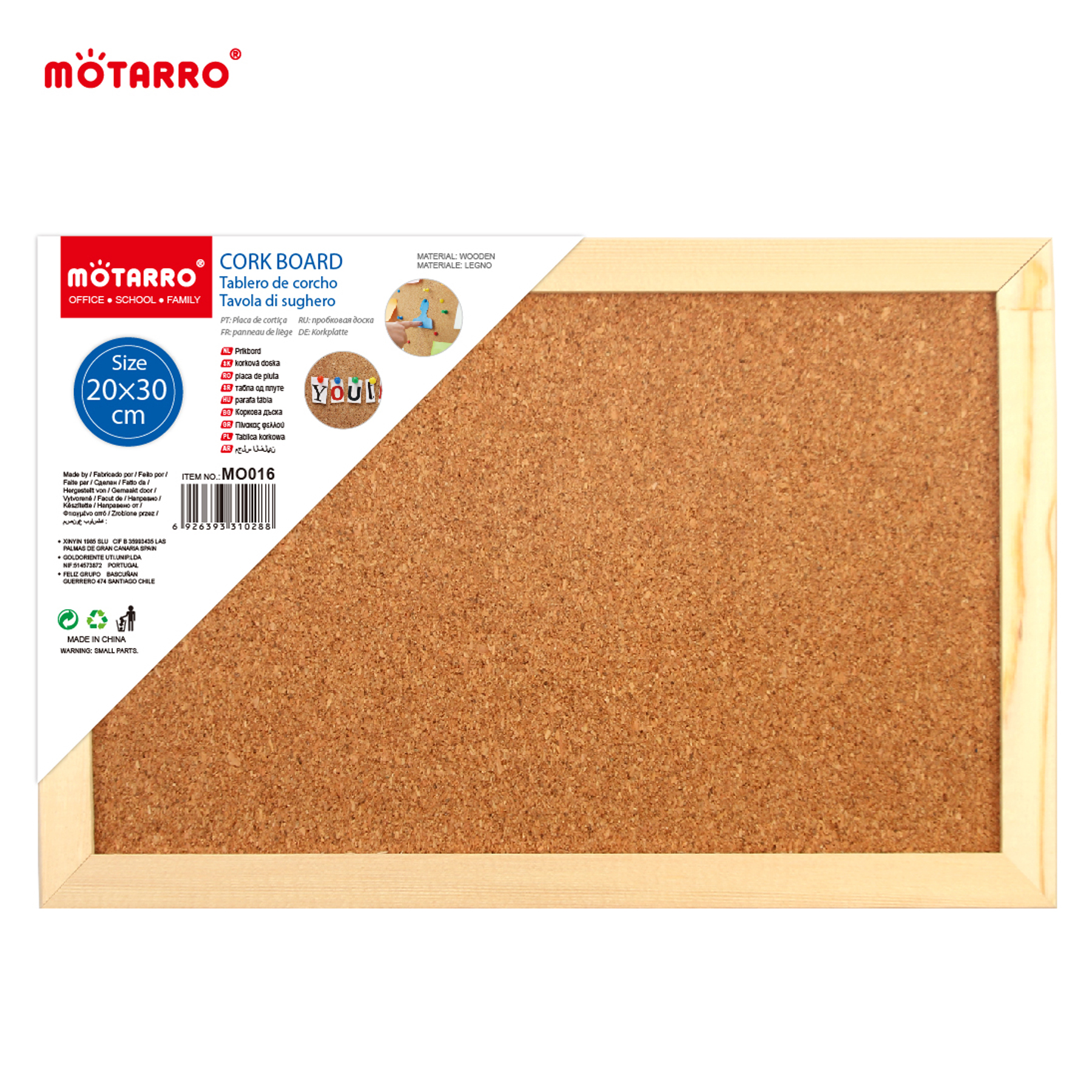 MOTARRO Cork Wood Wall Hanging Message Bulletin Board Frame Notice Note Memo Board for Home Office Shop School Photo Background