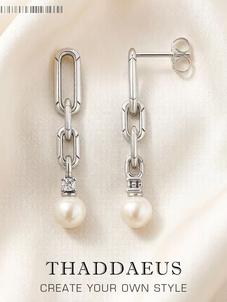 Pendientes circulares para mujer, nueva moda, perlas de agua dulce, regalo para mujer, joyería fina de Plata de Ley 925 de alta calidad