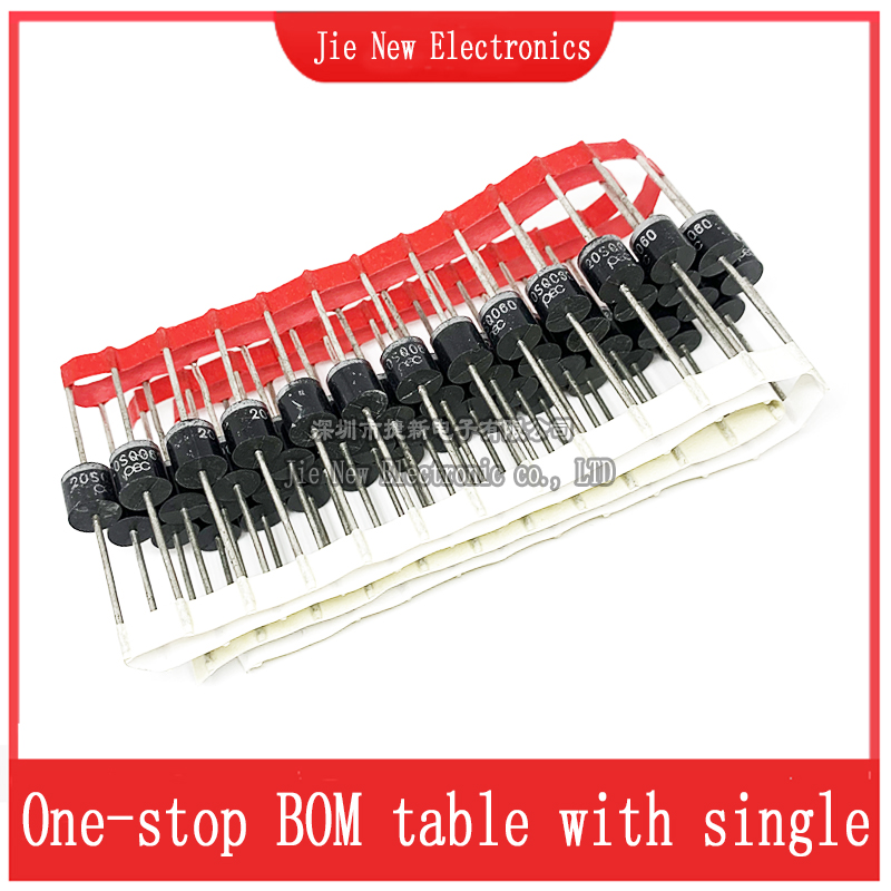 Diodo de energia solar de Schottky, 10SQ045, 10SQ050, 15SQ045, 15SQ060, 20SQ045, 20SQ050, 20SQ060, 30SQ045, 30SQ050, R-6, 10PCs