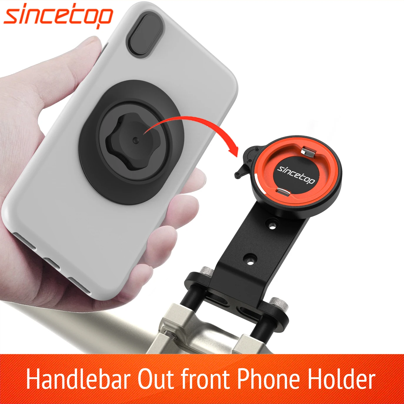 Support de téléphone pour vélo, support universel de téléphone portable en aluminium pour bicyclette avec adaptateur, pince de guidon VTT pour tous les téléphones