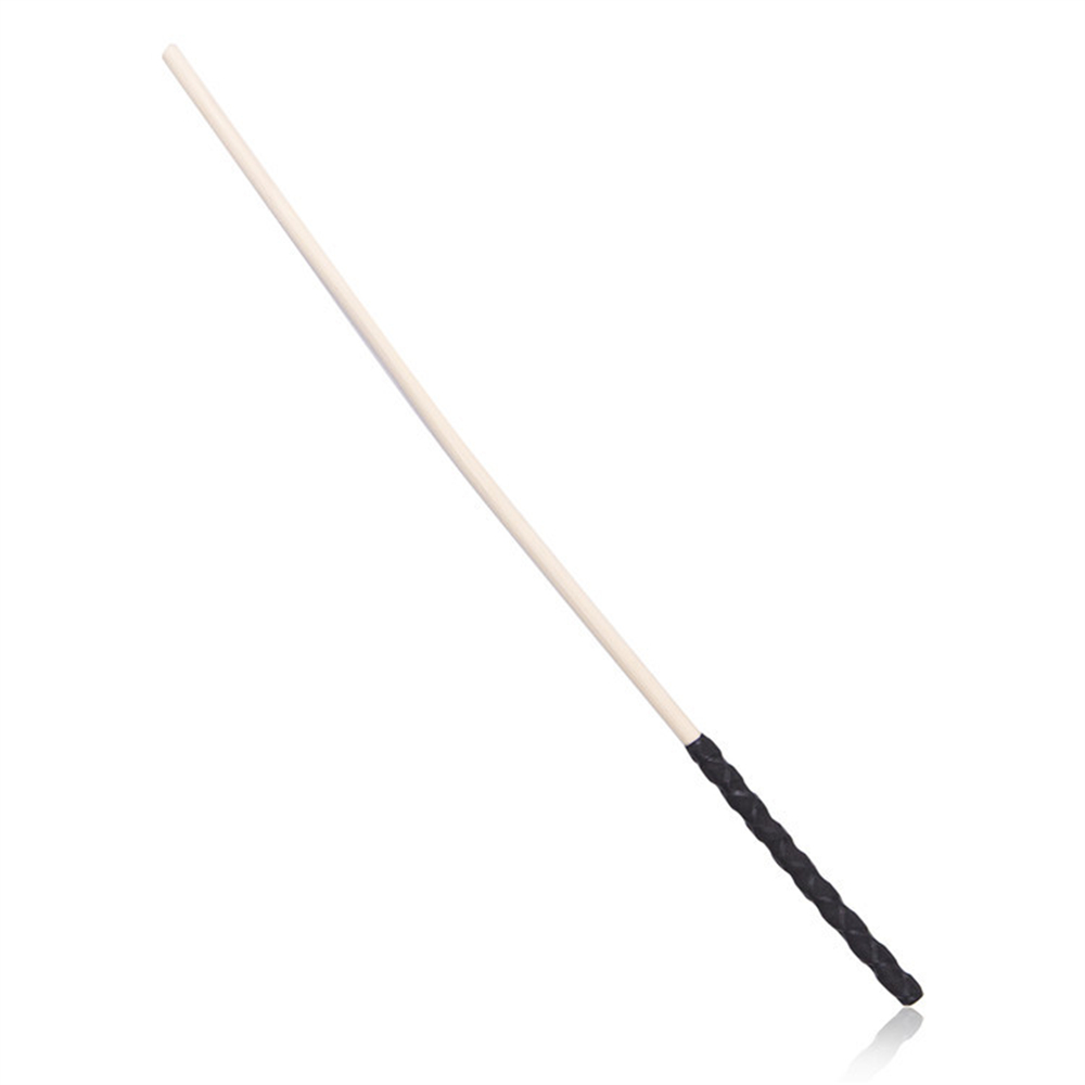 Frusta da toro in Rattan naturale fatta a mano da 60CM per addestramento di cavalli manico rotondo in pelle PU con cinturino da polso