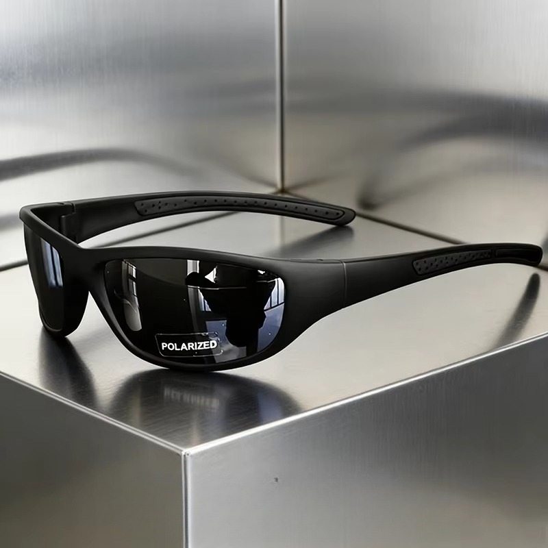 Polarized Sports Sunglasses for Men Women Running Fishing TAC Lens Anti Glare Soft Silicone Non-Slip Temple Outdoor Eyewear UV