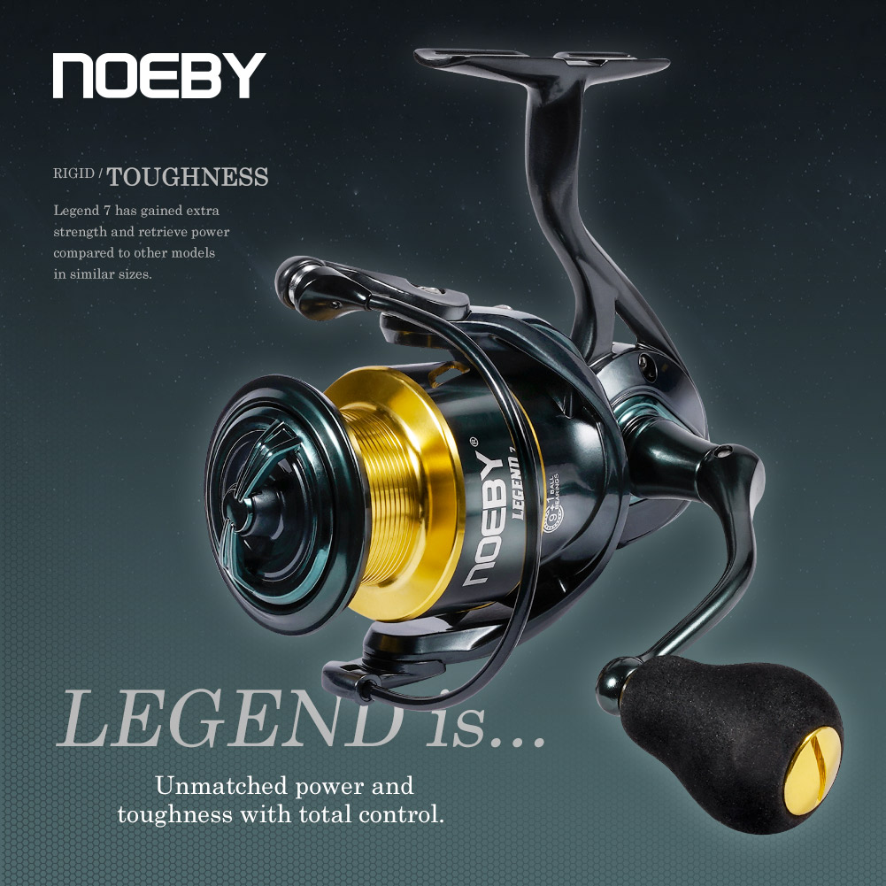 Noeby gulungan pancing putar, Reel pancing 3000 4000 5000 6000 tarikan maksimum 25kg Spool aluminium panjang, gulungan pancing 5.2:1, Reel pancing bahan Aloi seng
