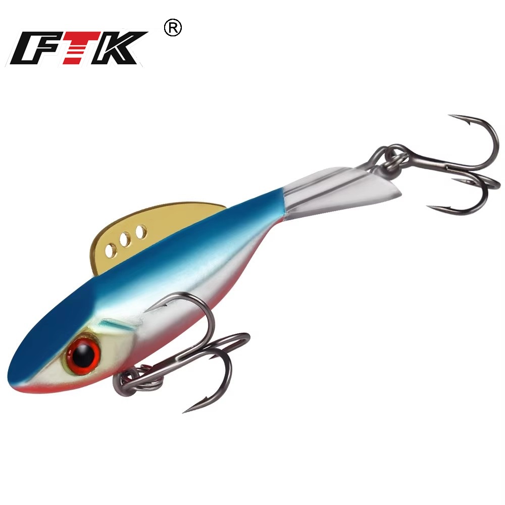 FTK 4/8/10/17g gabarit dur appât équilibreurs pour la pêche d'hiver leurre 3D yeux artificiels pêche sur glace Wobblers bar brochet