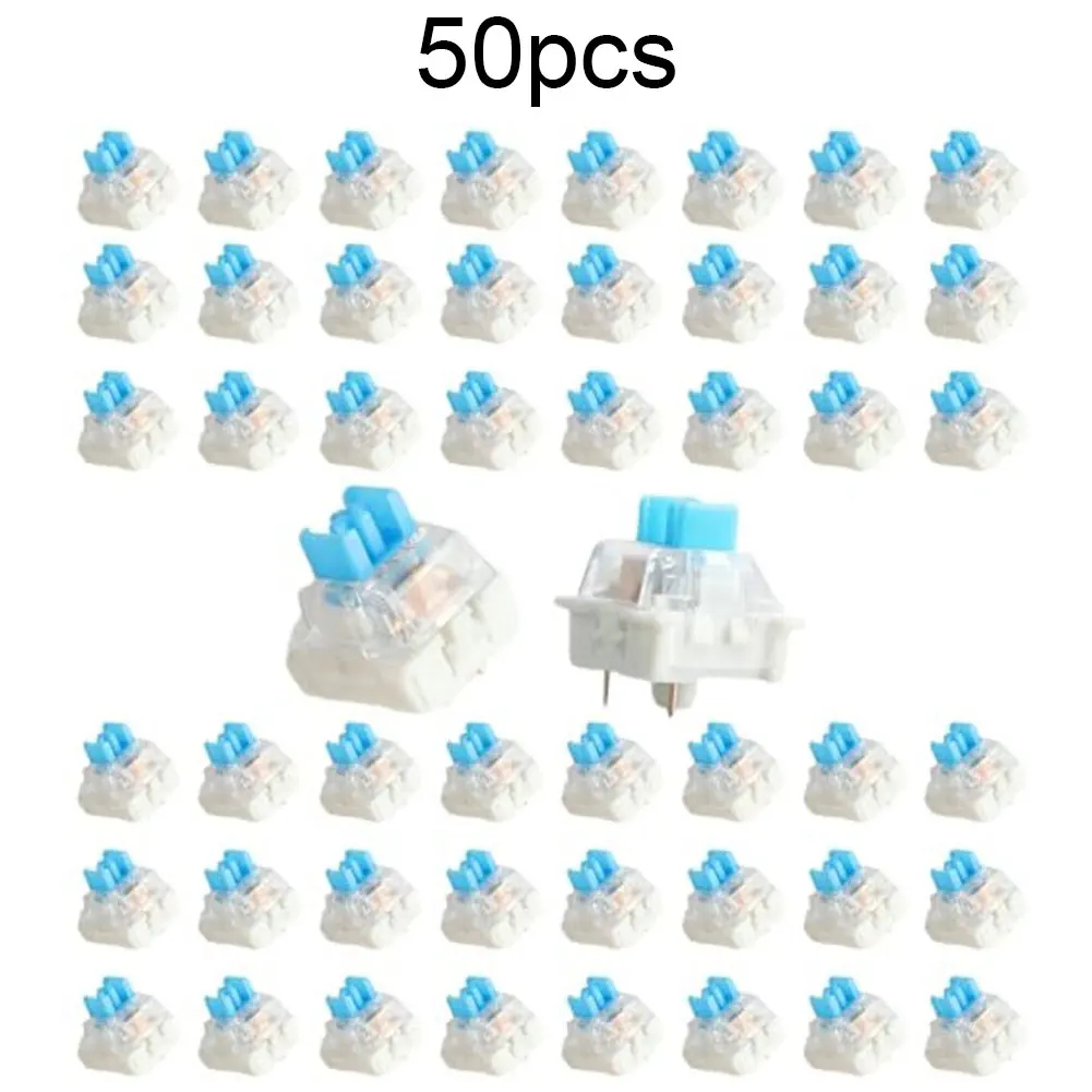 50 PCS Keyboard Switch Keyboard Clicker Key Replacement 3 Pin Tactile Switch Keyboard Replacement Accessories