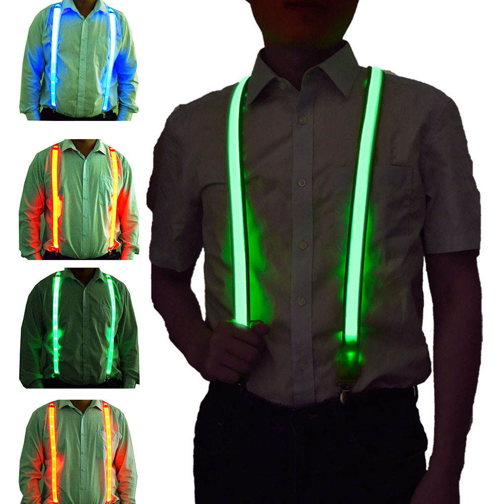Novos suspensórios com gravata borboleta luzes led mulher cabides para homens suspensórios para calças suspensórios masculino calças da motocicleta cinto sd01
