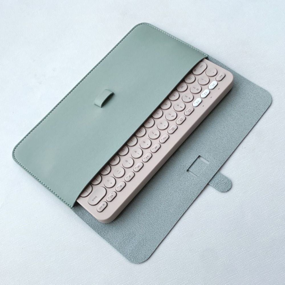 Funda para teclado inalámbrico a prueba de polvo, bolsa de almacenamiento de cuero PU antigolpes, funda protectora ultrafina portátil para Logitech K380