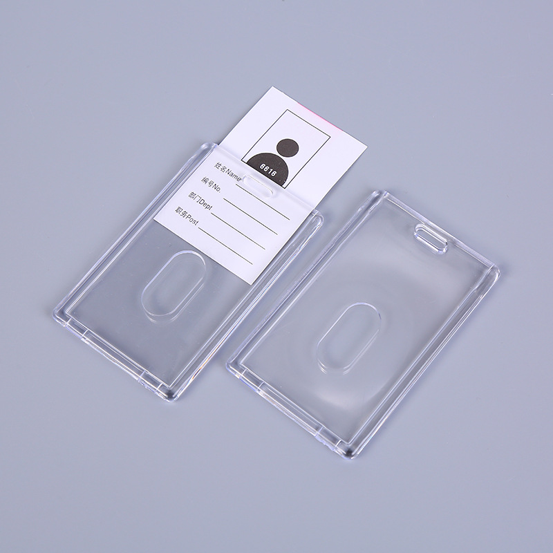 1PCS Card Cover Case Badge Holder Transparent AcrylicFactory Company Office Staff Employee's ID Name Tag Pass Bus Card Sleeve