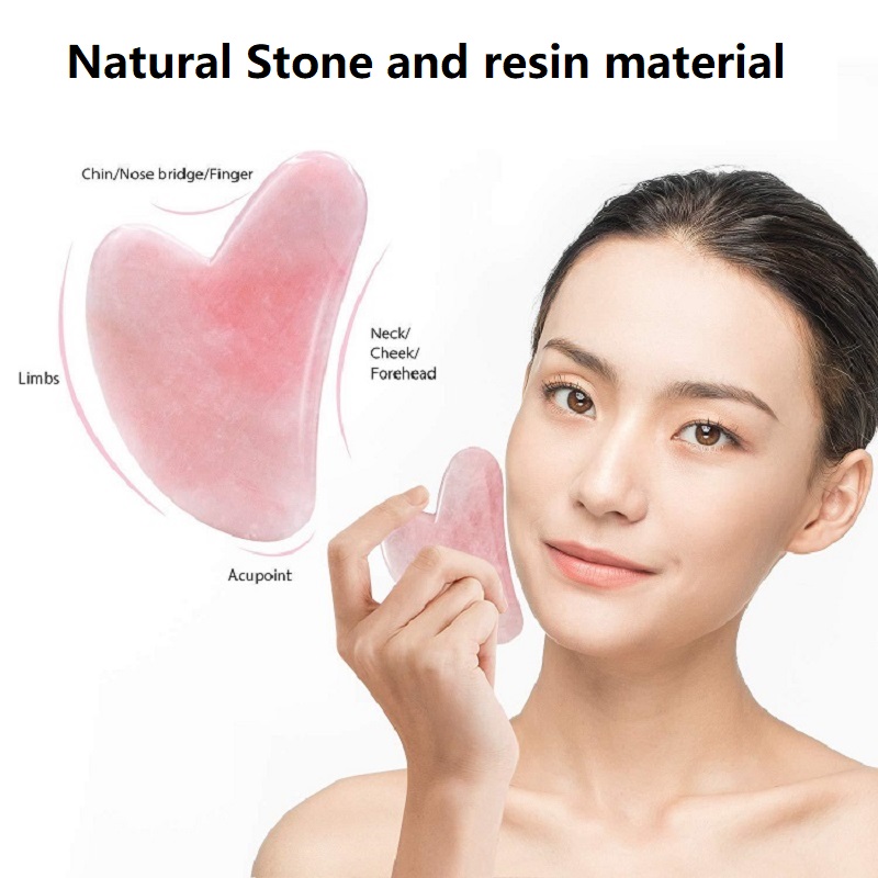 Gousha-rollo de piedra Facial Gua Sha, piedra de resina Gowoman, rodillo de piedra para la cara, herramienta Gua Sha, raspador Gouache