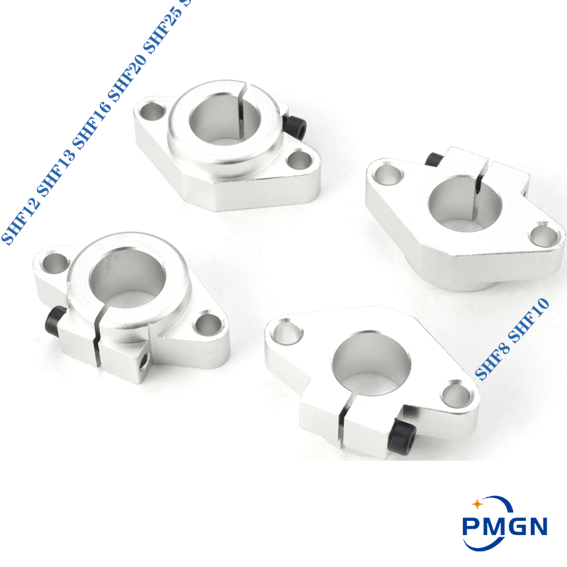 2 pièces SHF8 SHF10 SHF12 SHF13 SHF16 SHF20 SHF25 SHF30 Support d'arbre de Rail de tige linéaire en aluminium pièces de routeur CNC pièces d'imprimante 3d