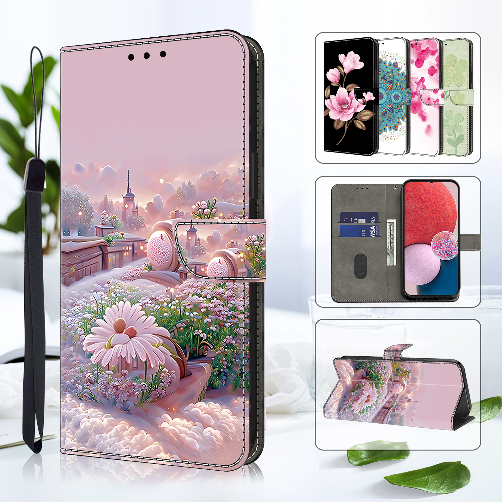 Кожаный чехол с магнитной откидной крышкой для Samsung Galaxy A20 A23 A24 A25 A30 A30S A31 A32 A33 A34 A35 A 4G/5G Чехол-кошелек