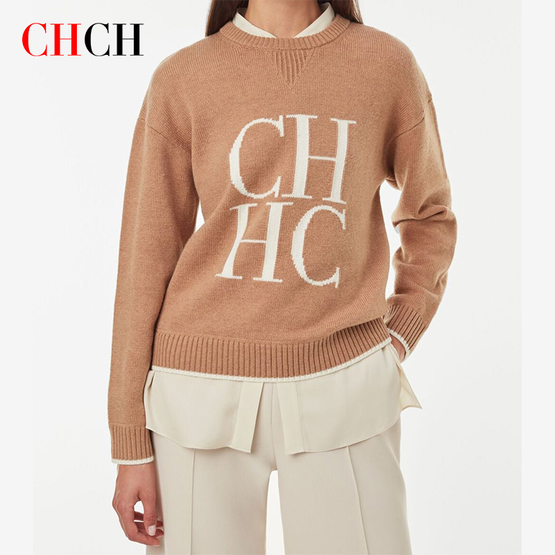 CHCH 2024 nueva moda Casual suéter de mujer Otoño Invierno clásico cálido jersey femenino sudadera de punto