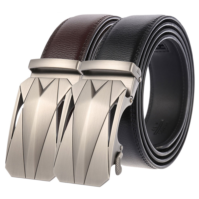 LANGE Maat 180 170 160 150 140 130 cm Riem Plus Size Zilver Metalen Automatische Gesp herenriemen voor Business broek Jeans