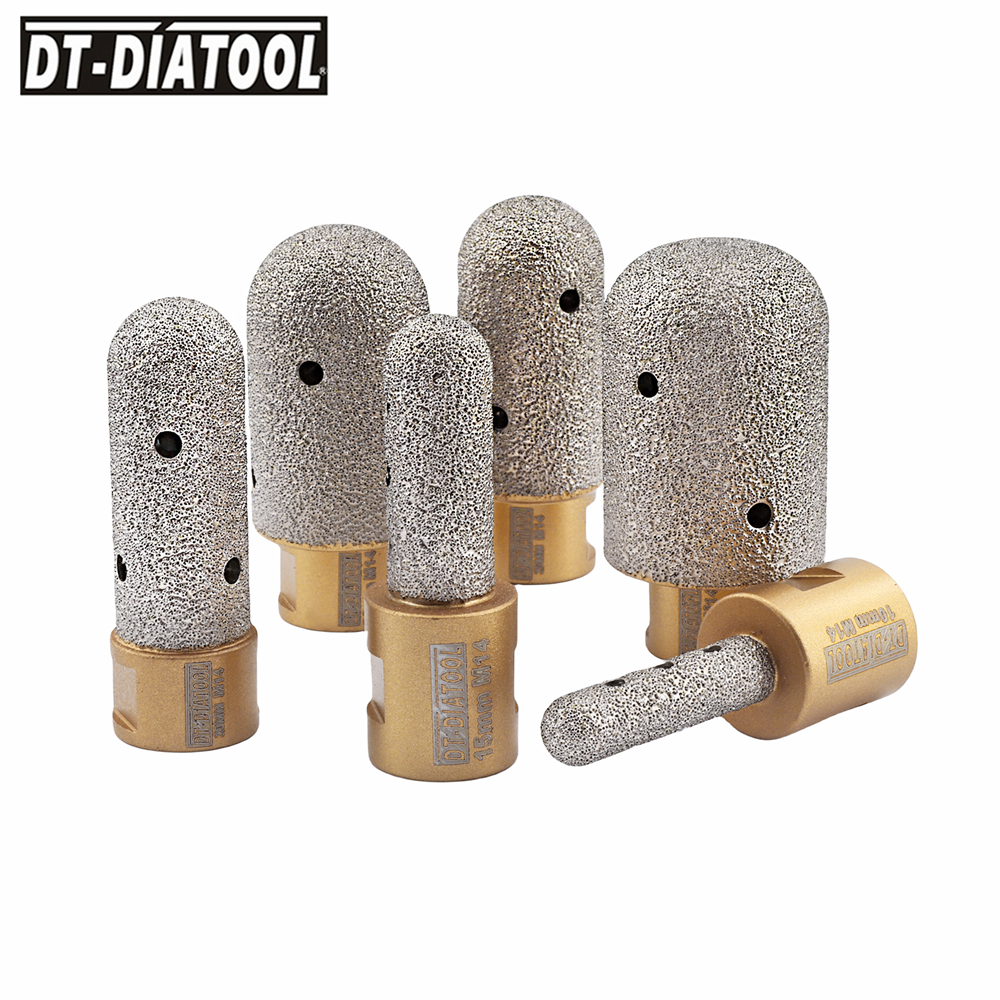 DT-Diatool 1/2 Uds broca de fresado de diamante para azulejos cerámicos mármol granito porcelana azulejos broca de fresado rosca M14 brocas para porcelanato
