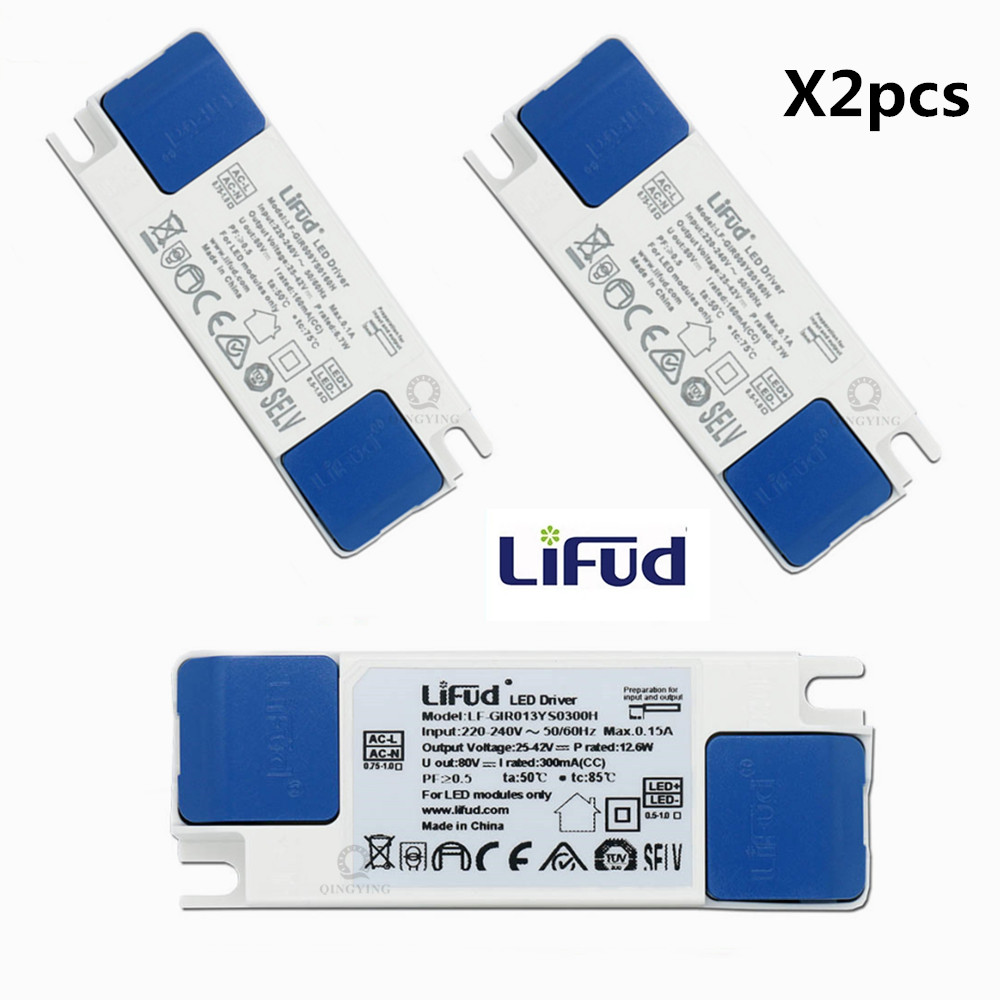 Lot de 2 pilotes LED IFud 5.6-23.4W 135mA 160mA 180mA 200mA 250mA 300mA 350mA 400mA 450mA 500mA 550mA 600mA 25-42V Transformateur de puissance