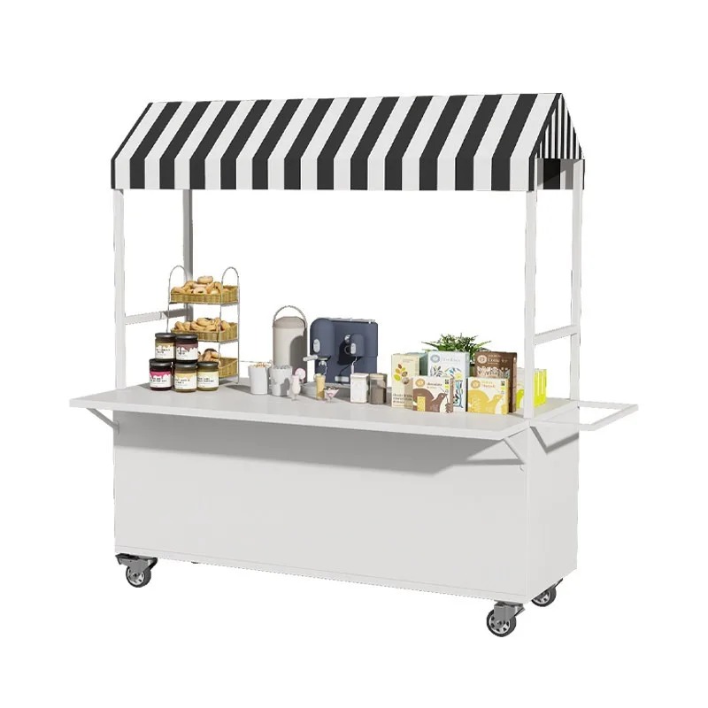 Puesto de comida ambulante de hierro, puesto de comida callejero para celebridades de internet, puesto de comida flotante para exteriores, puesto de comida para mercados nocturnos, centros comerciales y plazas