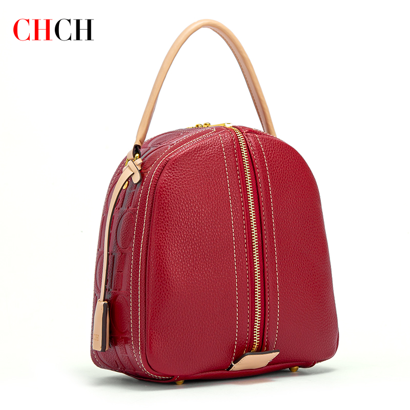 CHCH Women's Shoulder Bag New Wine Red Large Capacity Shell Bag Business Shoulder Strap