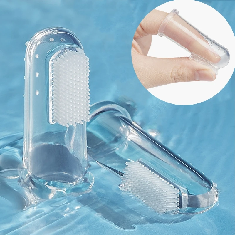 Силиконовая детская мягкая зубная щетка на палец, не содержит BPA, силиконовая щетка для чистки зубов младенцев, пищевой силикон, уход за зубами